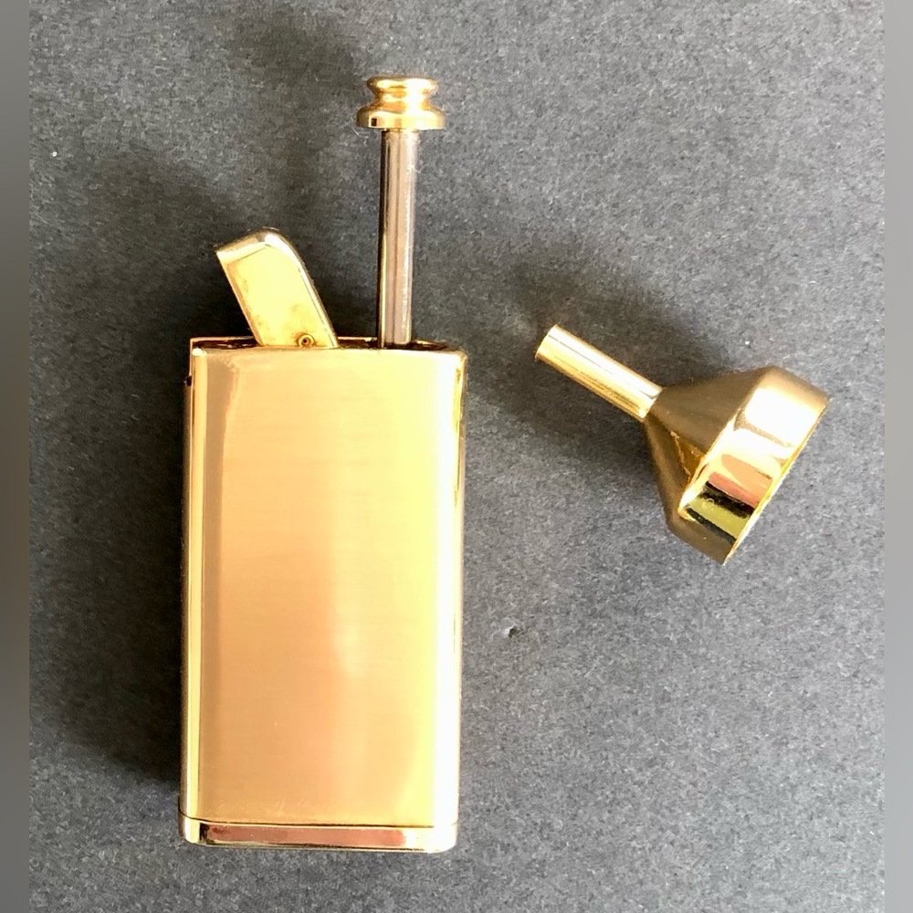 Nacon Vintage PURSE PERFUME SPRAY Etched Orchid Flower Gold Atomizer RARE - Picture 5 of 15